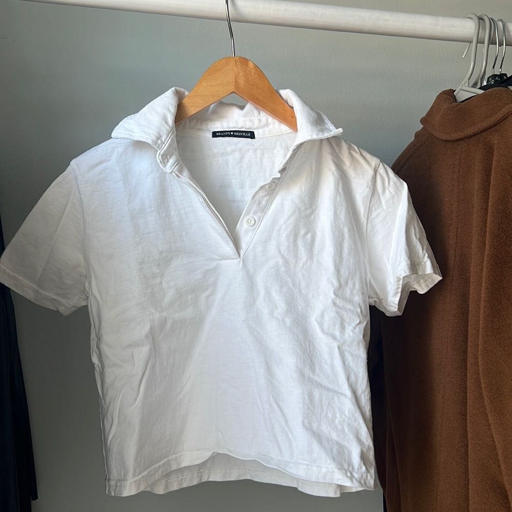 Brandy Melville Linen-like short sleeve top